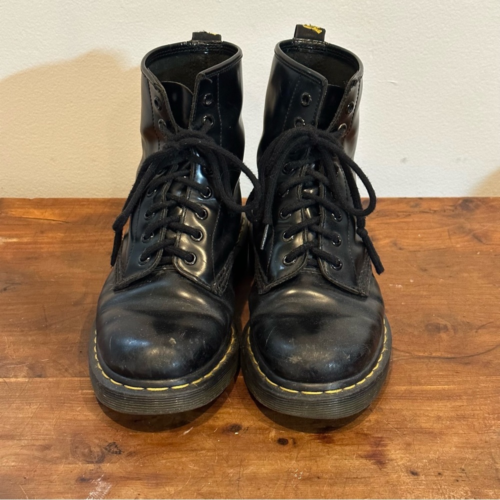 Doc Martens Black Leather Combat Boots